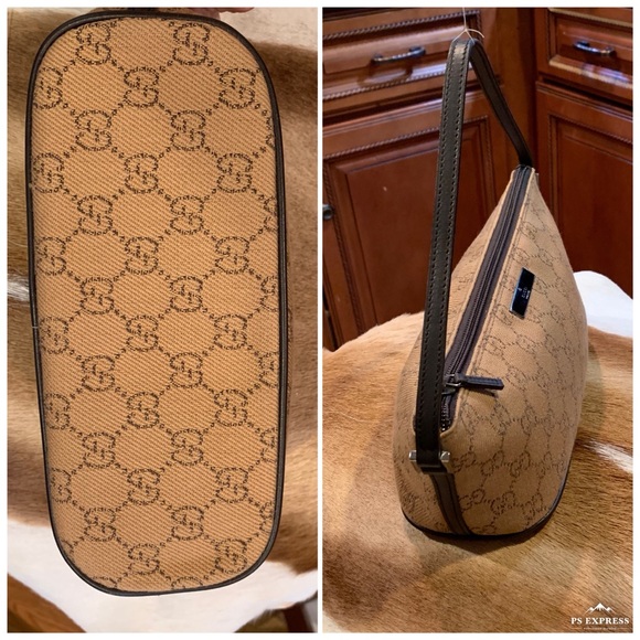 -❌SOLD❌✳️AUTH GUCCI ICONIC PRINT TAB POCHETTE EUC - Picture 11 of 14